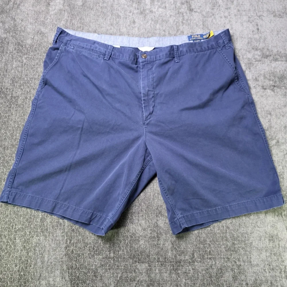 Polo Ralph Lauren Mens Chino Shorts Size 46B Bedford Stretch Classic Fit Blue